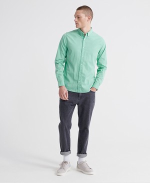 Superdry Classic Twill Lite Férfi Hosszú Ujjú Ing Kék | ZVGRJ2038